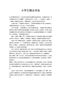 小学生期末教师寄语.docx