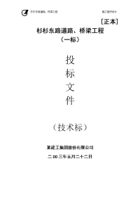 某市杉杉东路道路、桥梁施工组织设计.doc