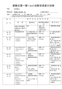 新概念英语1Carol班教学进度计划表.doc