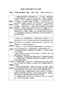 六年级任教学工作计划表.doc