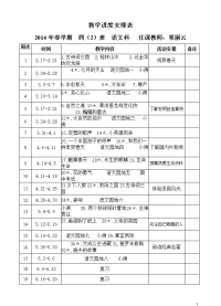 我的四下教学工作计划表.doc