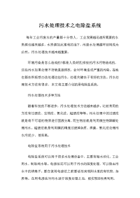 污水处理技术之电除盐系统.docx