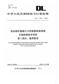 电站锅炉集箱小口径接管座角焊缝无损检测技术导则第1部分：通用要求,DL_T1105.1-2009.pdf