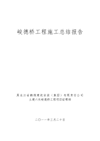 峻德桥施工总结报告.doc