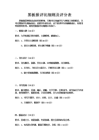 黑板报评比细则及评分表.doc