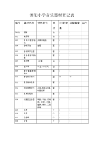 瀍阳小学音乐器材登记表.doc