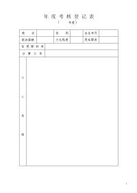 年度考核登记表 - 国家体育总局.doc