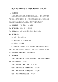 XX中学初中部禁毒主题黑板报评比活动方案.doc