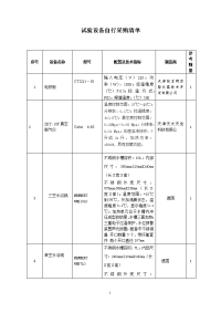 试验设备自行采购清单.doc