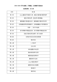 2014—2015高二生物选修3、1教学进度计划表.doc