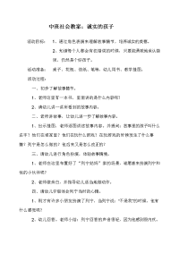 中班社会教案《诚实的孩子》.doc