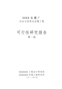 XX化肥厂厂污水处理工程项目可行性实施计划书.doc