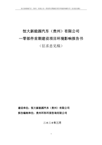 恒大新能源汽车（贵州） 零部件首期建设项目报告书.pdf