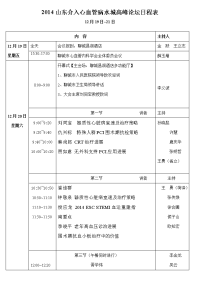 山东介入心管病水城高峰论坛日程表.doc