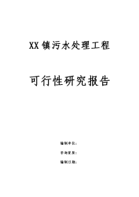 某镇污水处理工程项目可行性实施计划书.doc