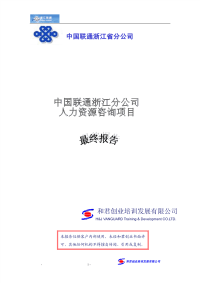 中国联通人力资源咨询项目报告.pdf