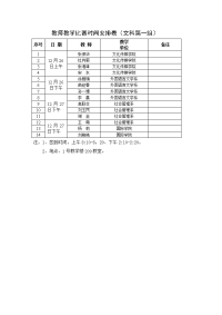 教师教学比时间安排表（文科第一组）.doc