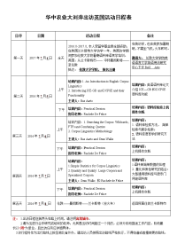 华中农业大萍出访英国活动日程表.doc