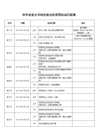 华中农业大向克蜜出访英国活动日程表.doc