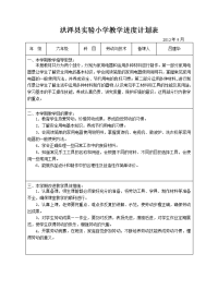 洪泽县实验学教学进度计划表.doc