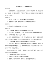 中班数学教案;它们相等吗.doc