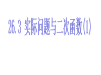 实际问题与二次函数(1)课件PPT资料.ppt