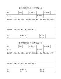 烟花爆竹隐患排查登记表.doc