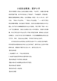 爱护小手小班安全教案.doc