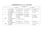 江苏省高等教育自学考试2019年4月考试日程表.doc