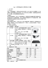 xx小宾馆监控工程设计方案及报价单.doc