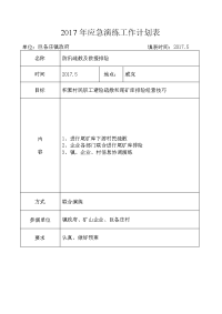 2017年应急演练工作计划表.doc