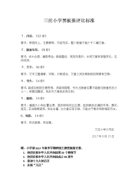 小学部黑板报评比标准.docx
