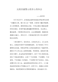 反腐倡廉警示教育心得体会.doc