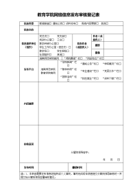 教育学院网络信息发布审核登记表.doc