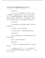 幼儿园中班健康教案足球小子.pdf