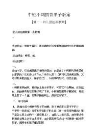 中班小刺猬背果子教案.docx