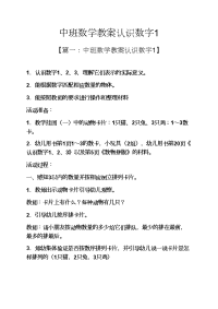 中班数学教案认识数字.docx