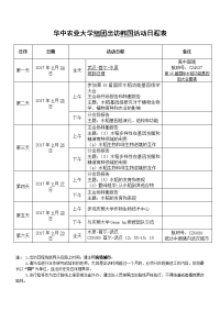 华中农业大学组团出访韩国活动日程表.doc