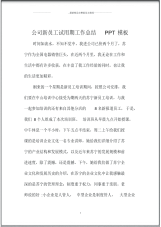 公司新员工试用期精编工作总结PPT模板.pdf