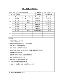 施工图纸自审记录(范本表格).doc