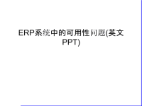 ERP系统中的可用性问题(英文PPT)教学内容.ppt