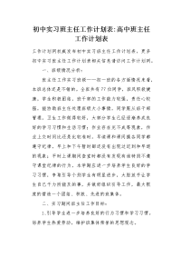 初中实习班主任工作计划表.docx