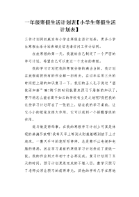 小学生寒假生活计划表.docx