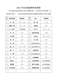 2012年安全检查时间安排表.doc