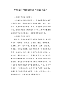 小班端午节活动方案（精选3篇）.docx