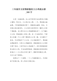 三年级作文状物骄傲的大公鸡观后感300字.docx