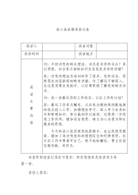 最新谈心谈话情况登记表培训讲学.doc