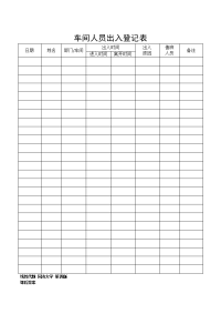 最新车间人员出入登记表教学文案.doc