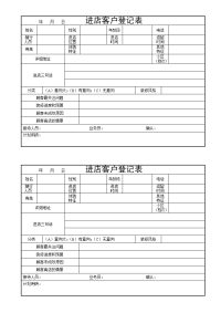 最新进店客户登记表.doc