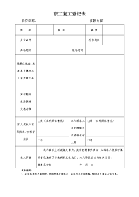 最新餐饮职工复工登记表讲课讲稿教学文稿.doc